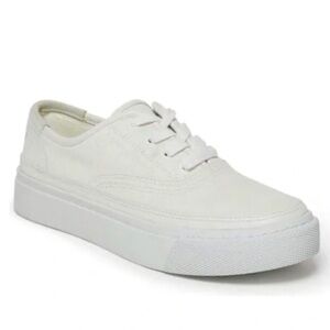 All Saints Bella Suede Sneaker in White Ecru Leather Sz US 8